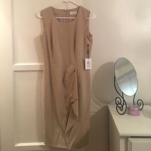 Calvin Klein sheath dress with ruffle